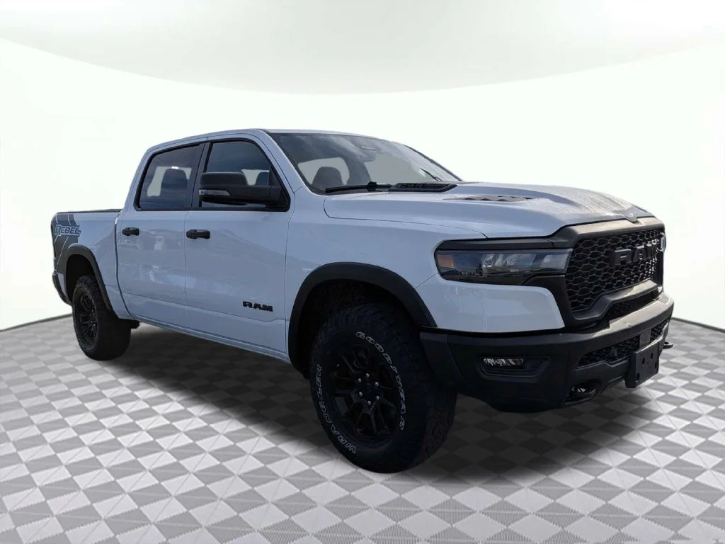 Used 2025 Bright White Clearcoat Ram Rebel image 1