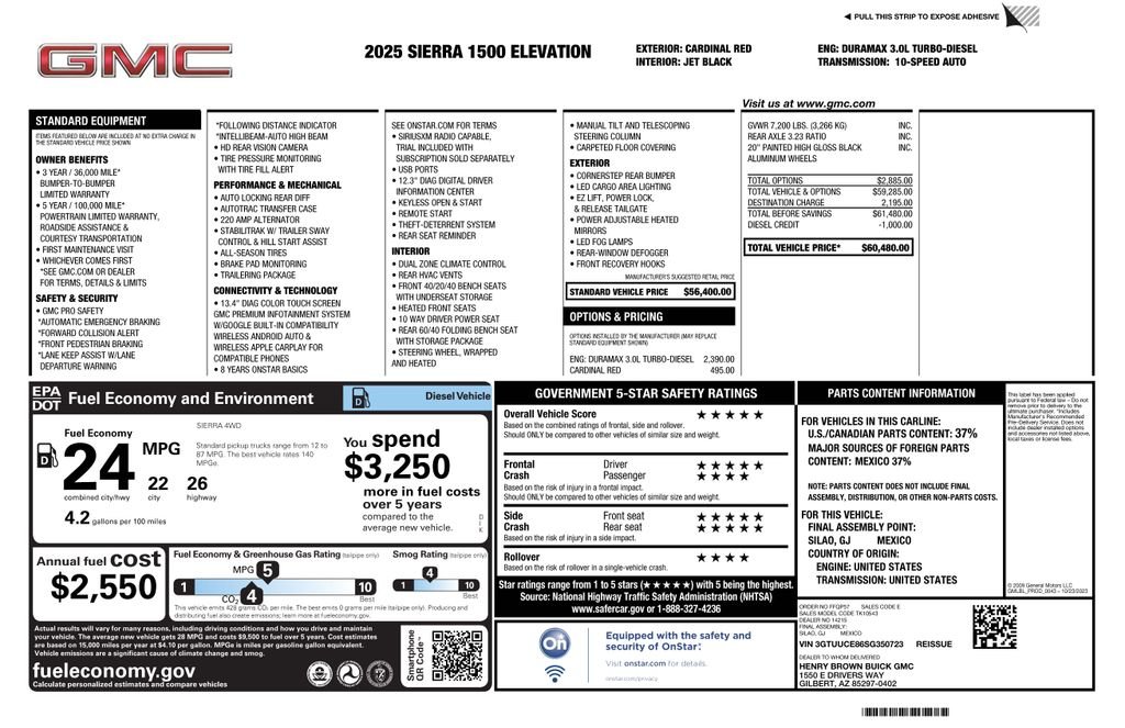 Certified Used 2025 Red GMC Elevation image 4