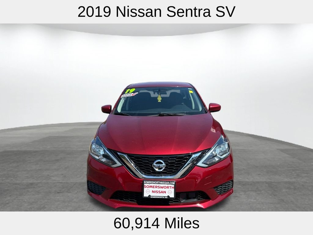 Used 2019 Nissan Sentra SV with VIN 3N1AB7AP6KY457605 for sale in Somersworth, NH