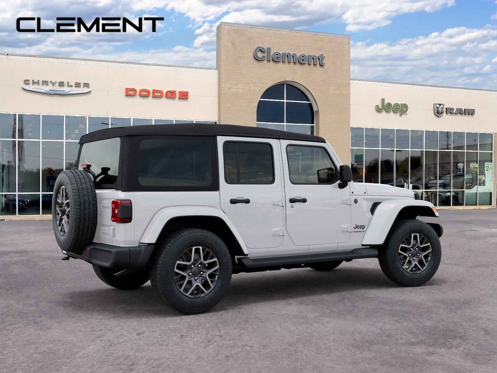 New 2026 Bright White Clear-Coat Exterior Paint Jeep Sahara image 4