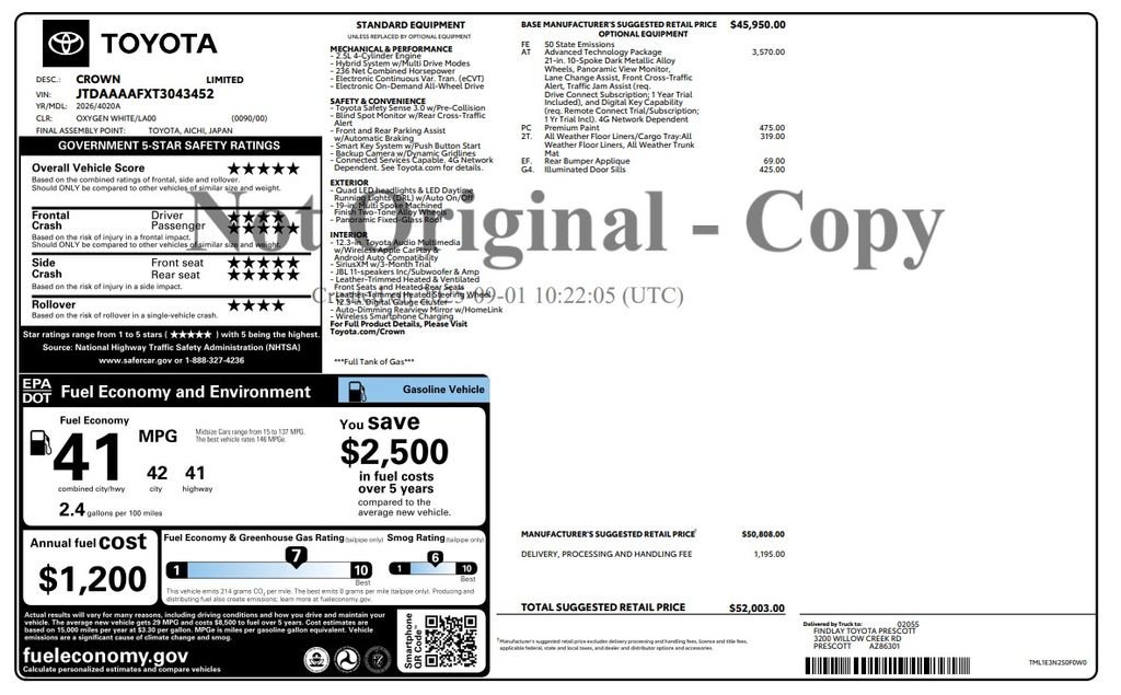 Used 2026 White Toyota Limited image 4