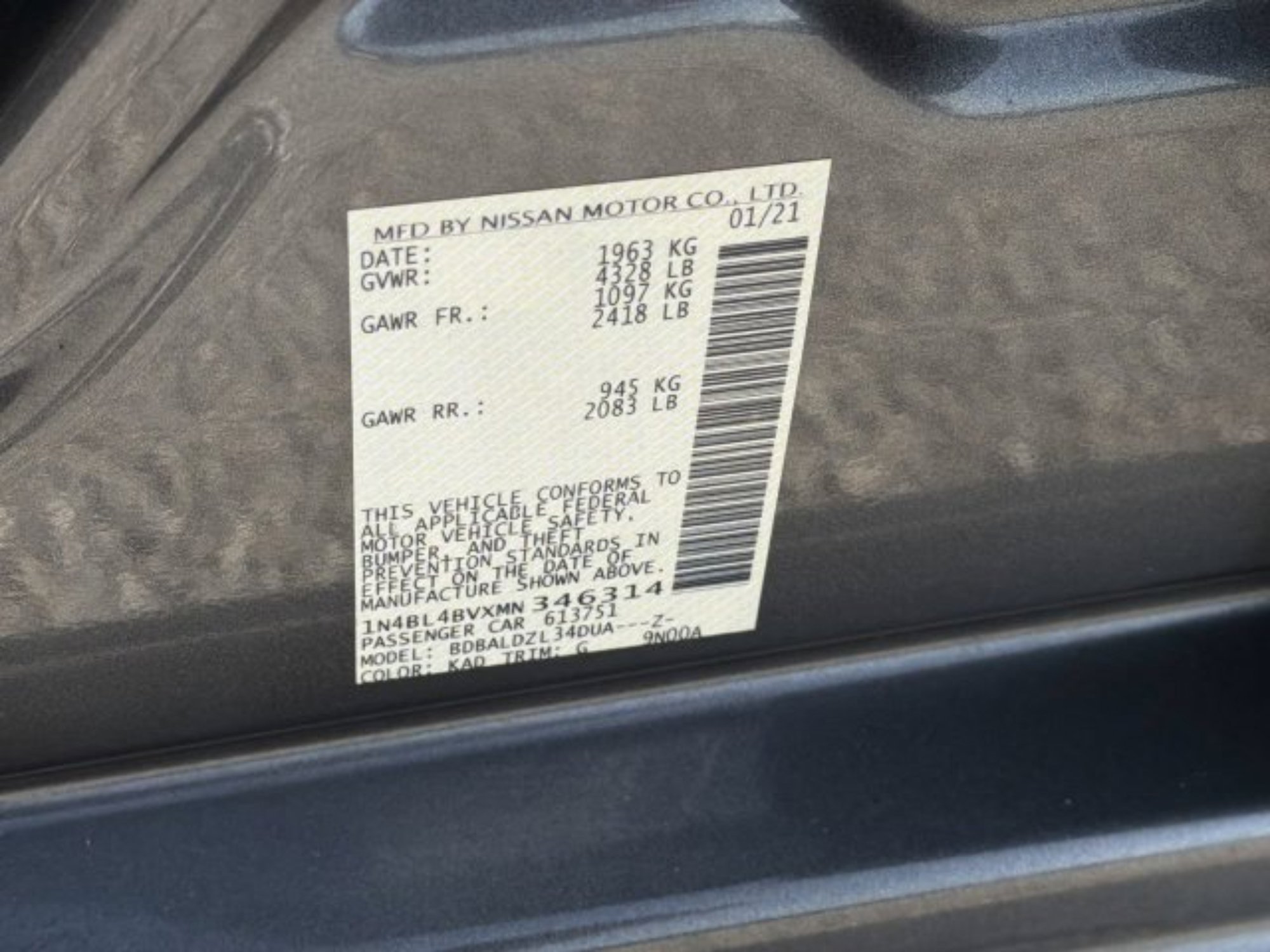 Used 2021 Gun Metallic Nissan 2.5 S image 21