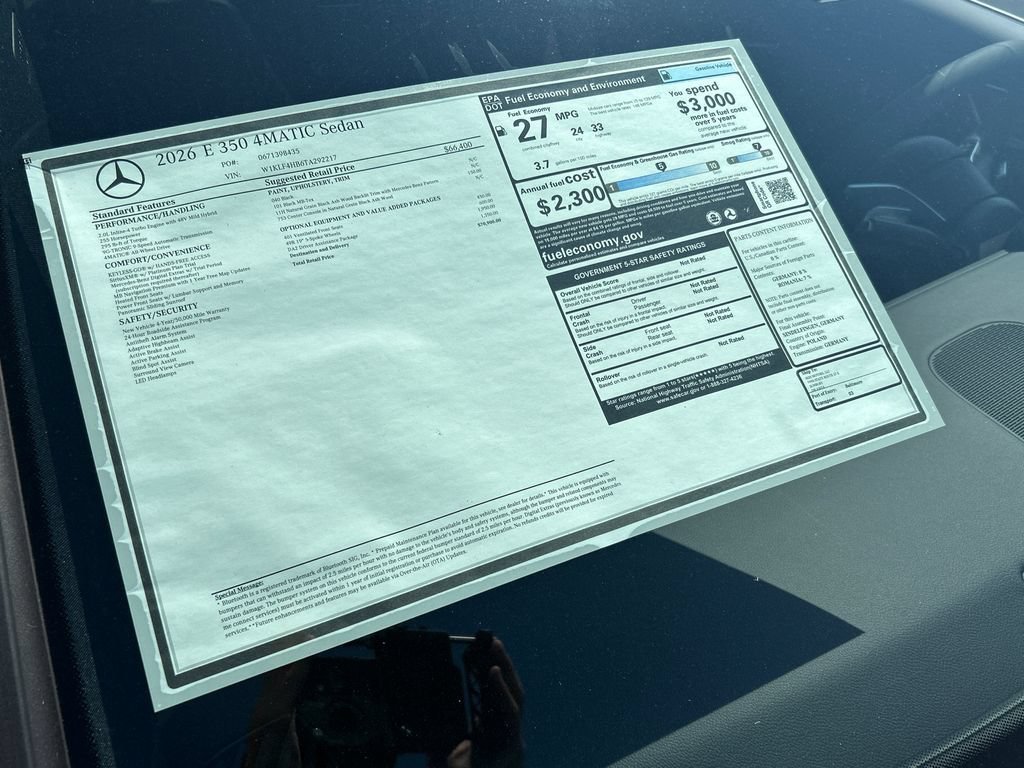 New 2026 Black Mercedes-Benz E 350 image 74