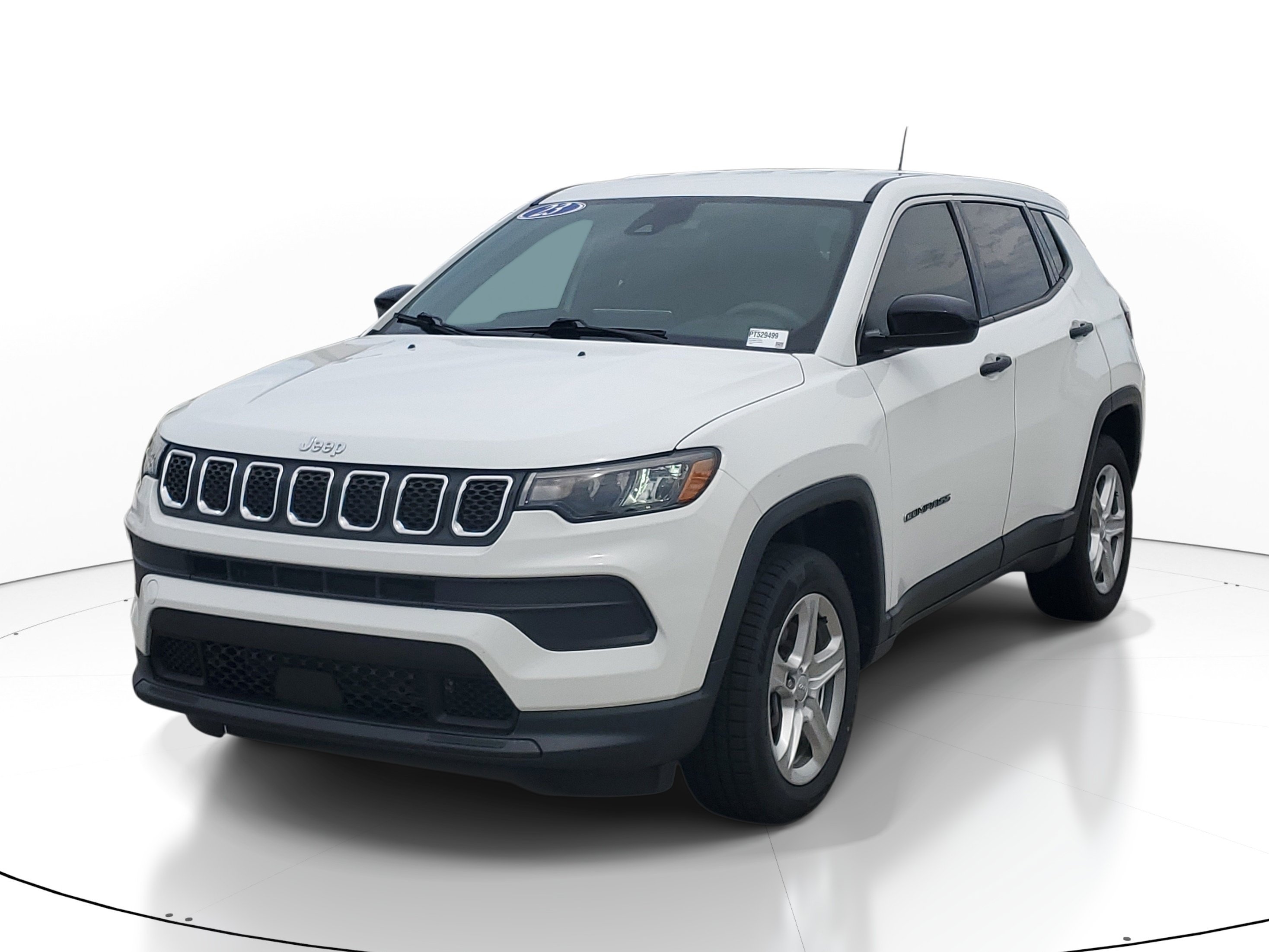 Used 2023 Bright White Clearcoat Jeep Sport image 3
