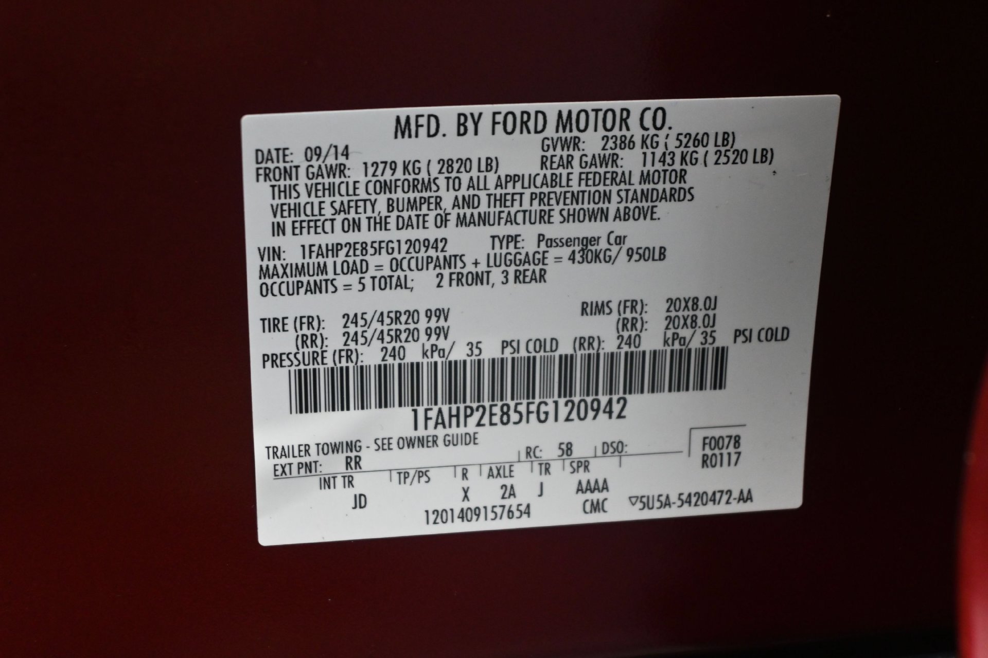 Used 2015 Ruby Red Metallic Ford SEL image 24