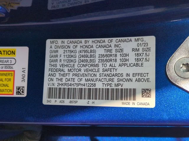 Used 2023 Blue Honda EX-L image 36