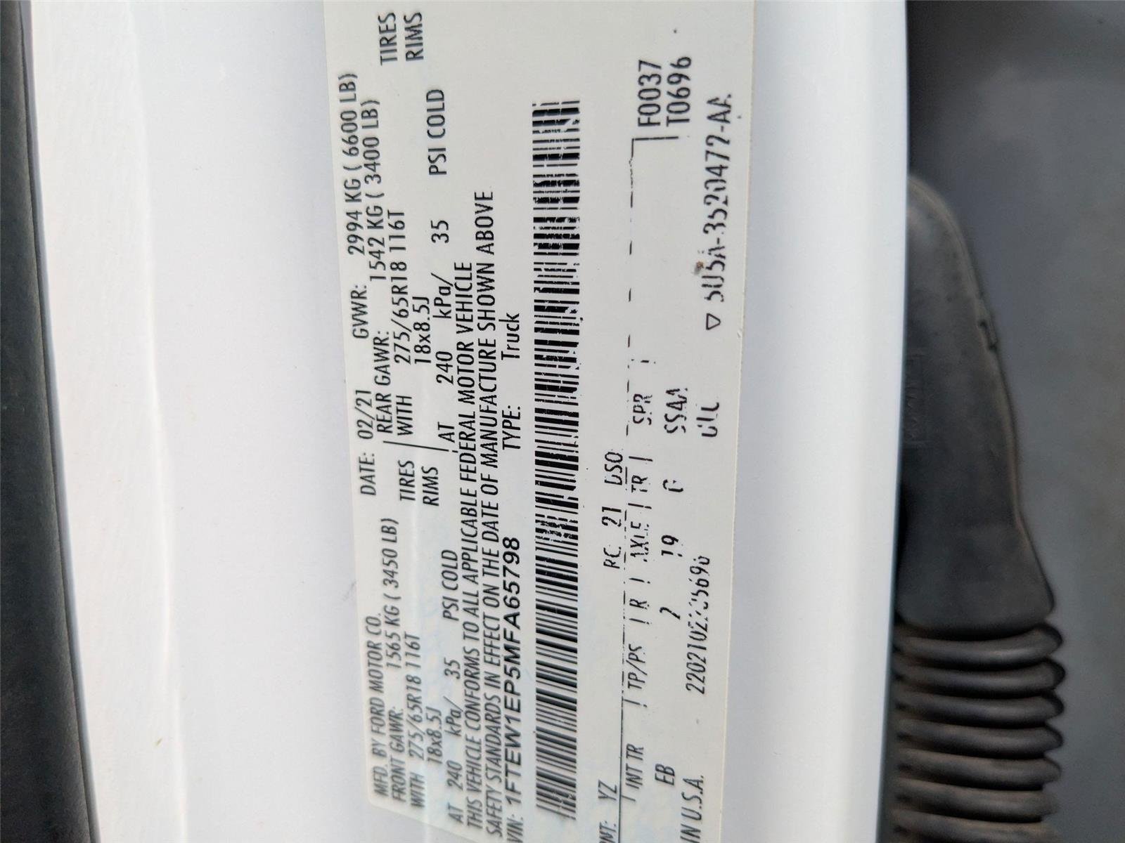 Used 2021 Oxford White Ford LARIAT image 50