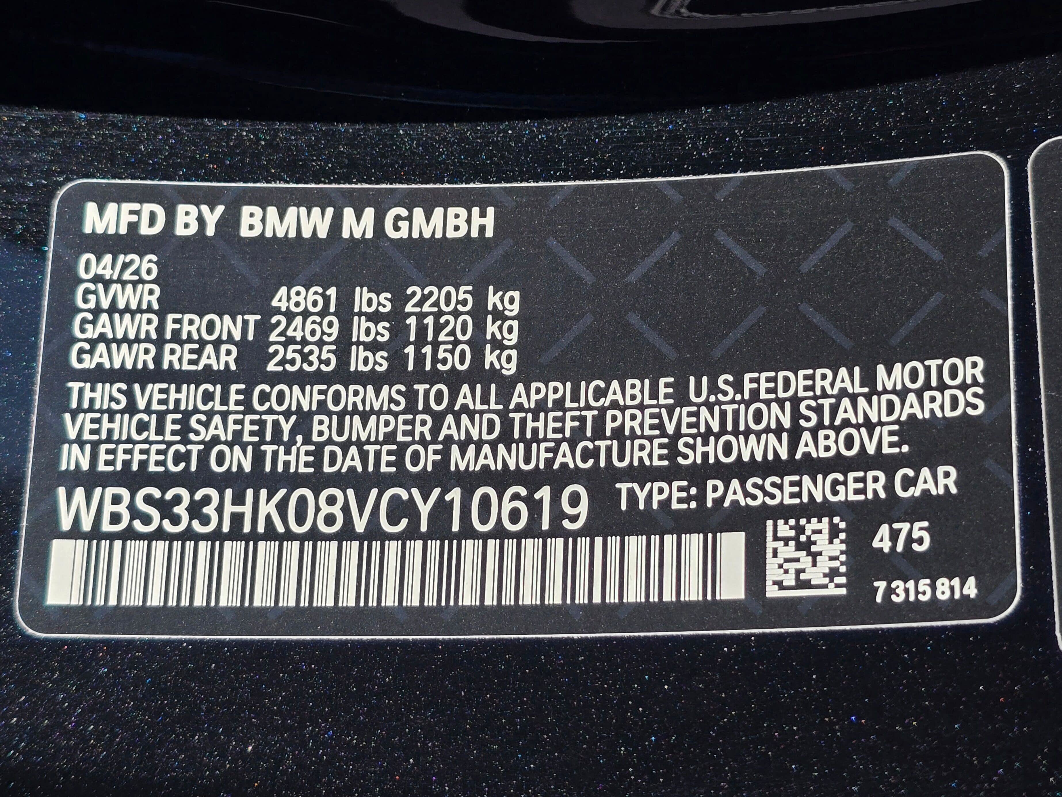 New 2027 Black Sapphire Metallic BMW Competition xDrive image 30