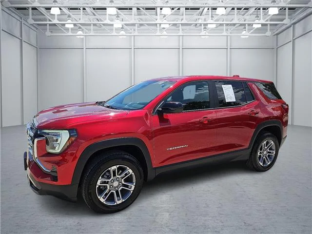 Used 2025 Volcanic Red Tintcoat GMC Elevation All-Wheel Drive image 1