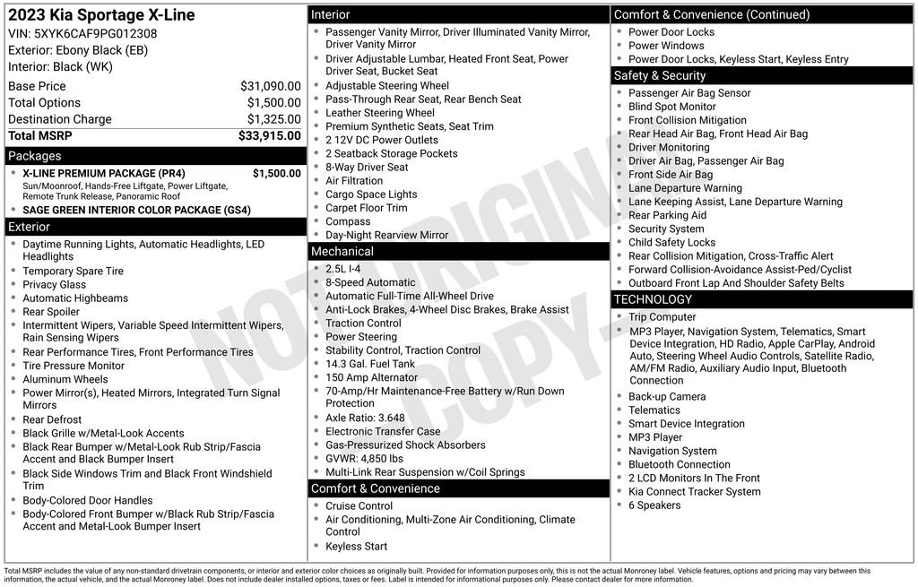 Used 2023 Black Kia X-Line image 17