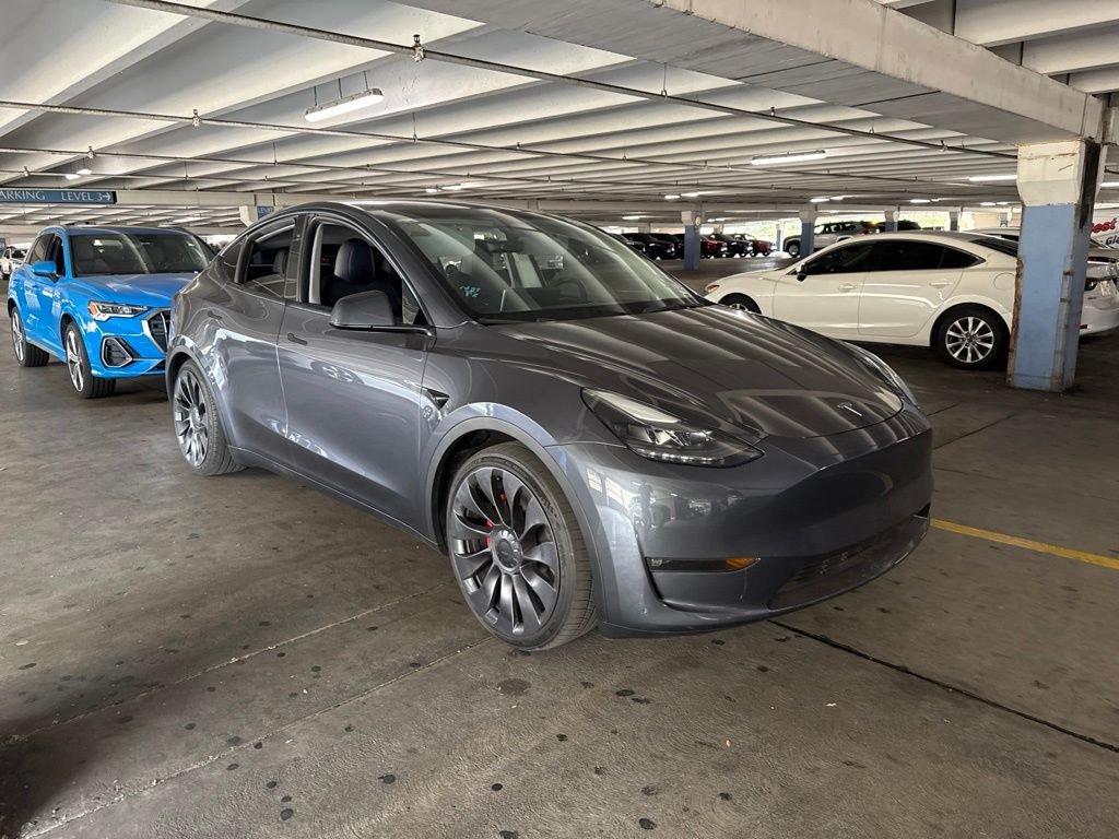 Used 2023 Silver Tesla Performance image 2