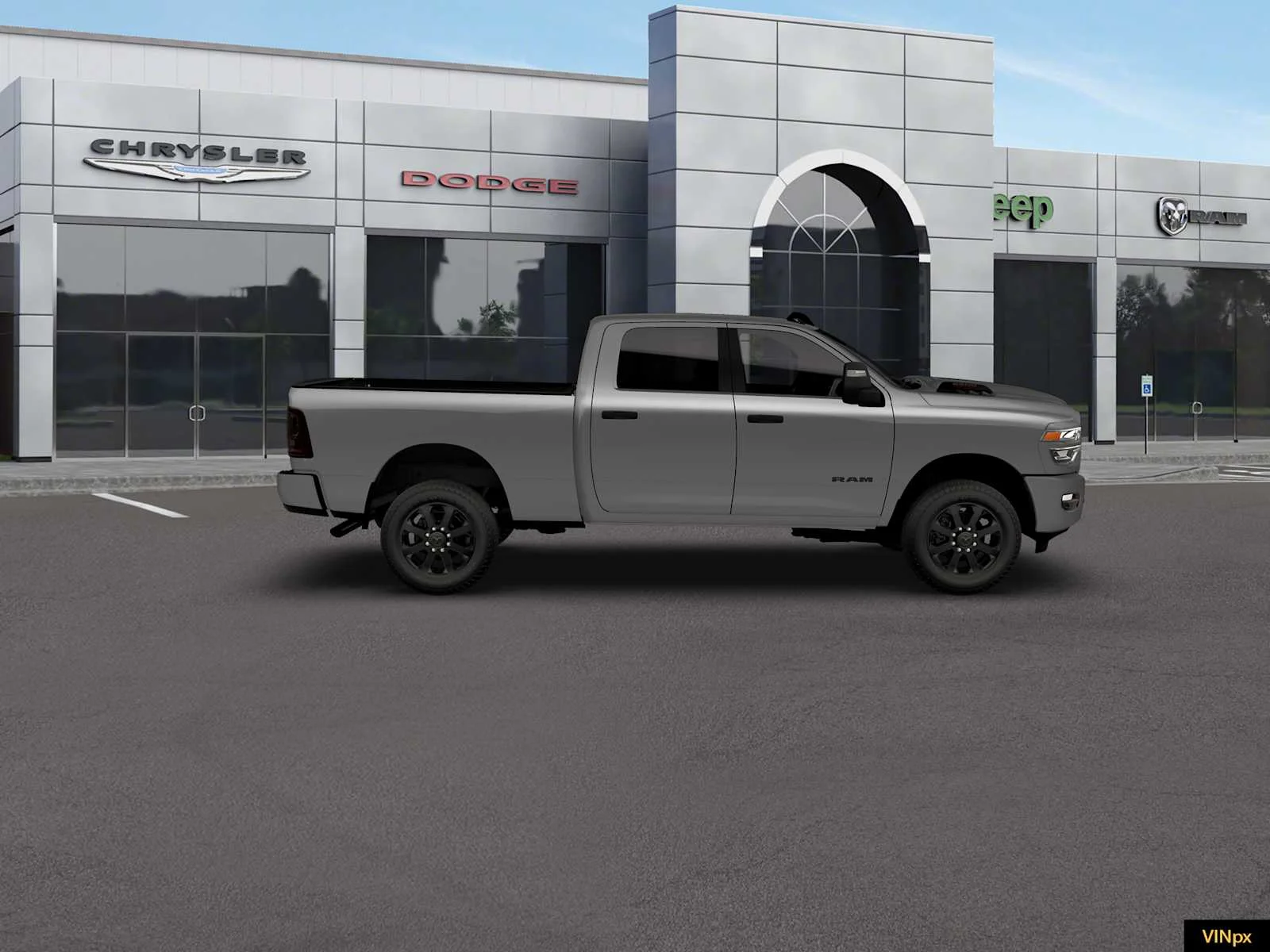 New 2026 Ceramic Gray Clear-Coat Exterior Paint RAM Big Horn image 3
