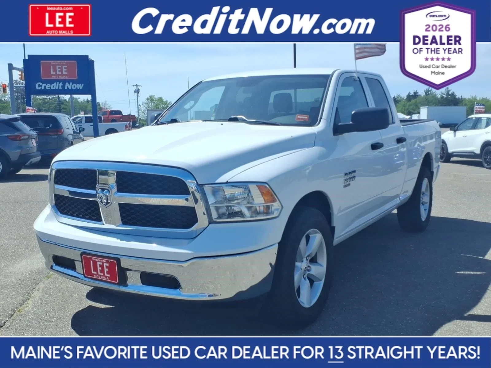 Used 2024 Bright White Clearcoat Ram SLT image 1