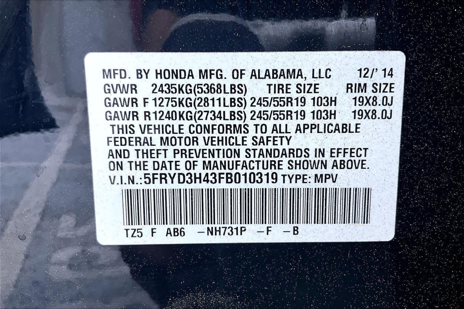 Used 2015 Crystal Black Pearl Acura Tech Pkg image 31