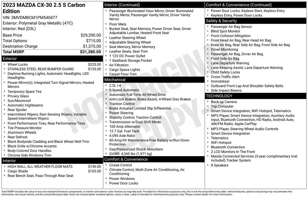 Used 2023 Gray Mazda 2.5 S Carbon Edition image 4