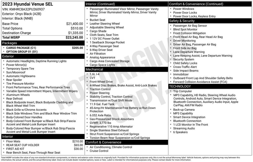 Certified Used 2023 Black Hyundai SEL image 31