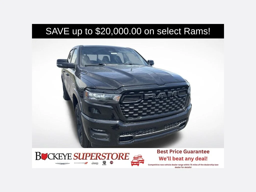 New 2026 Diamond Black Crystal Pearl-Coat Exterior Paint RAM BIG HORN image 1