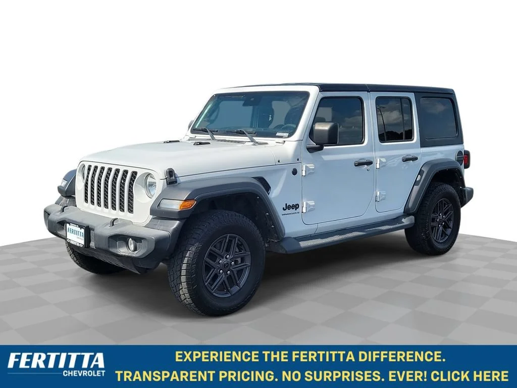 Used 2024 White Jeep 4-Door Sport S 4x4 image 1