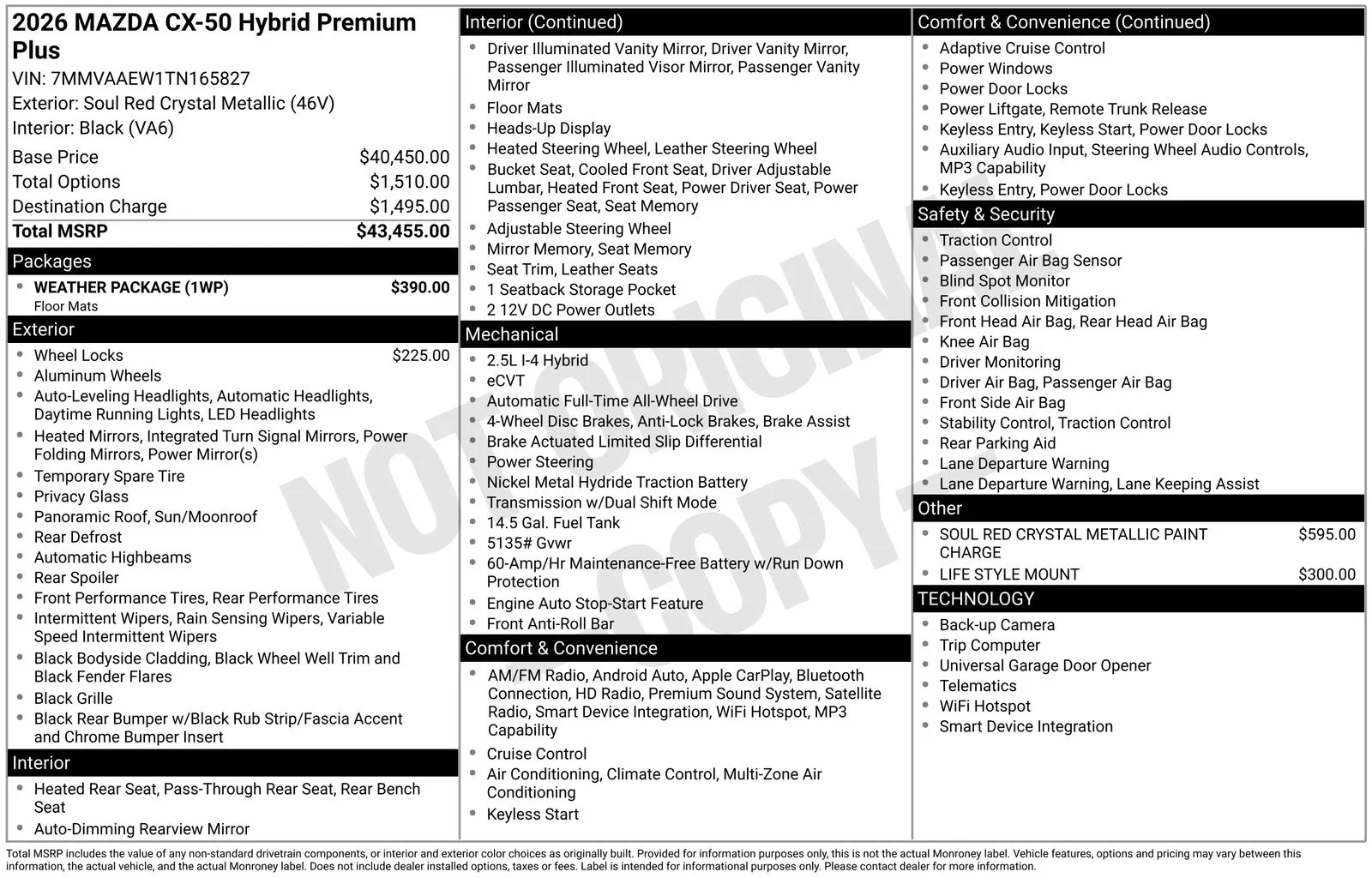 New 2026 Soul Red Crystal Metallic Mazda Premium Plus image 4