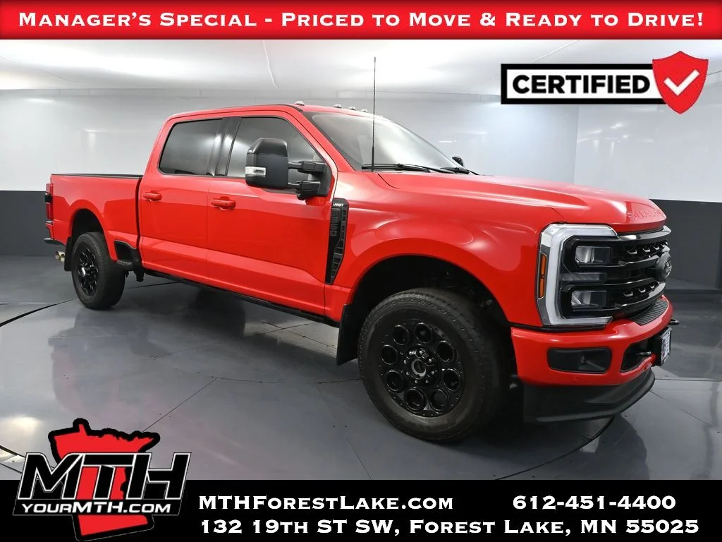 Certified Used 2024 Red Ford Lariat image 1