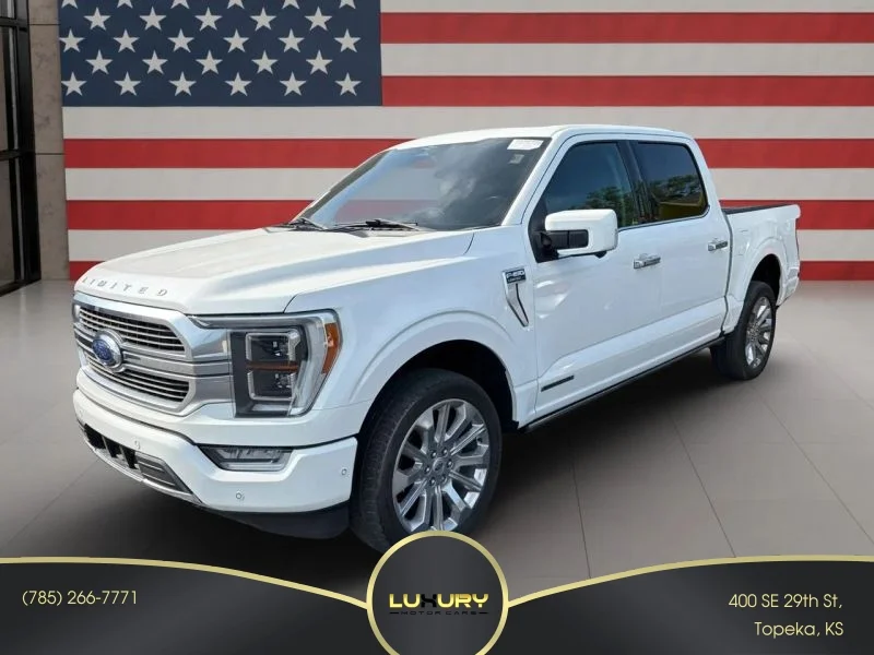 Used 2023 White Ford Limited Pickup 4D 5 1/2 ft image 1