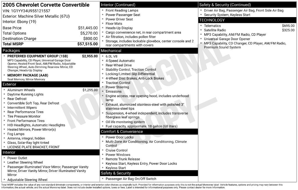 Used 2005 Silver Chevrolet Base image 2