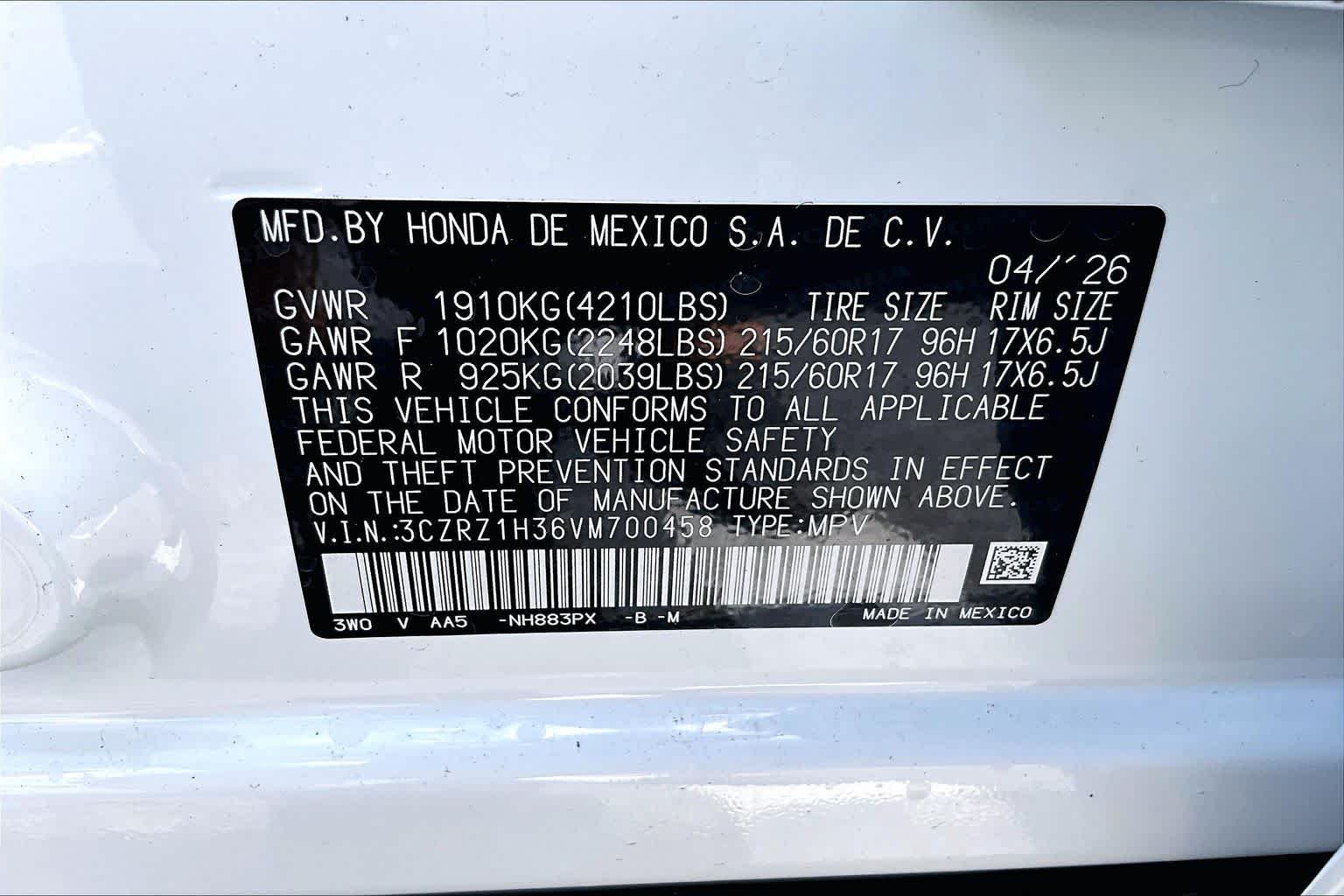 New 2027 Platinum White Pearl Honda LX 2WD image 12