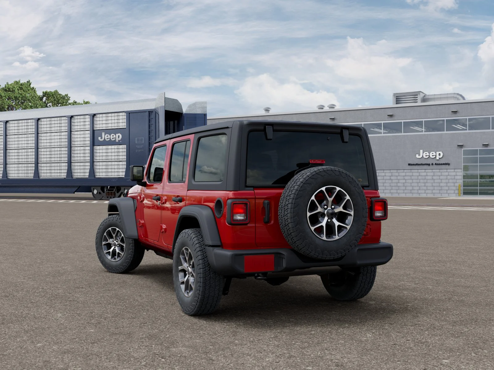 New 2026 Firecracker Red Clear-Coat Exterior Paint Jeep  image 3