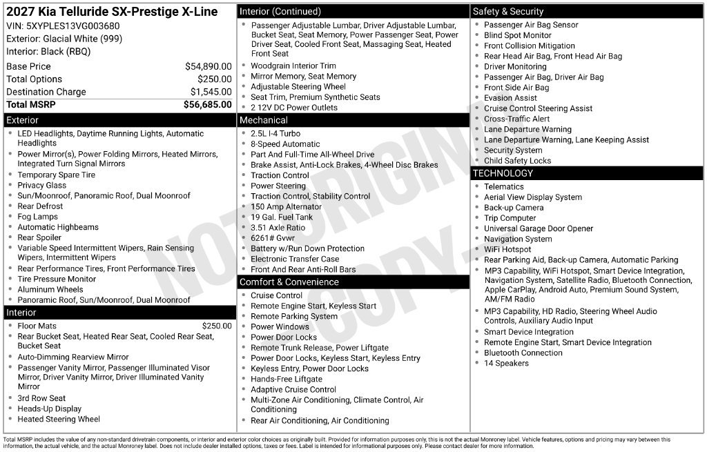 Used 2027 White Kia X-Line SX-Prestige image 2