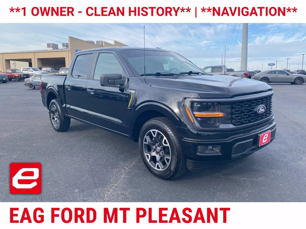 Used 2024 Agate Black Metallic Ford STX image 1