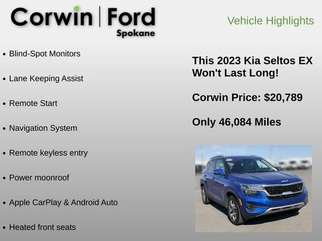 Used 2023 Neptune Blue Kia EX image 6