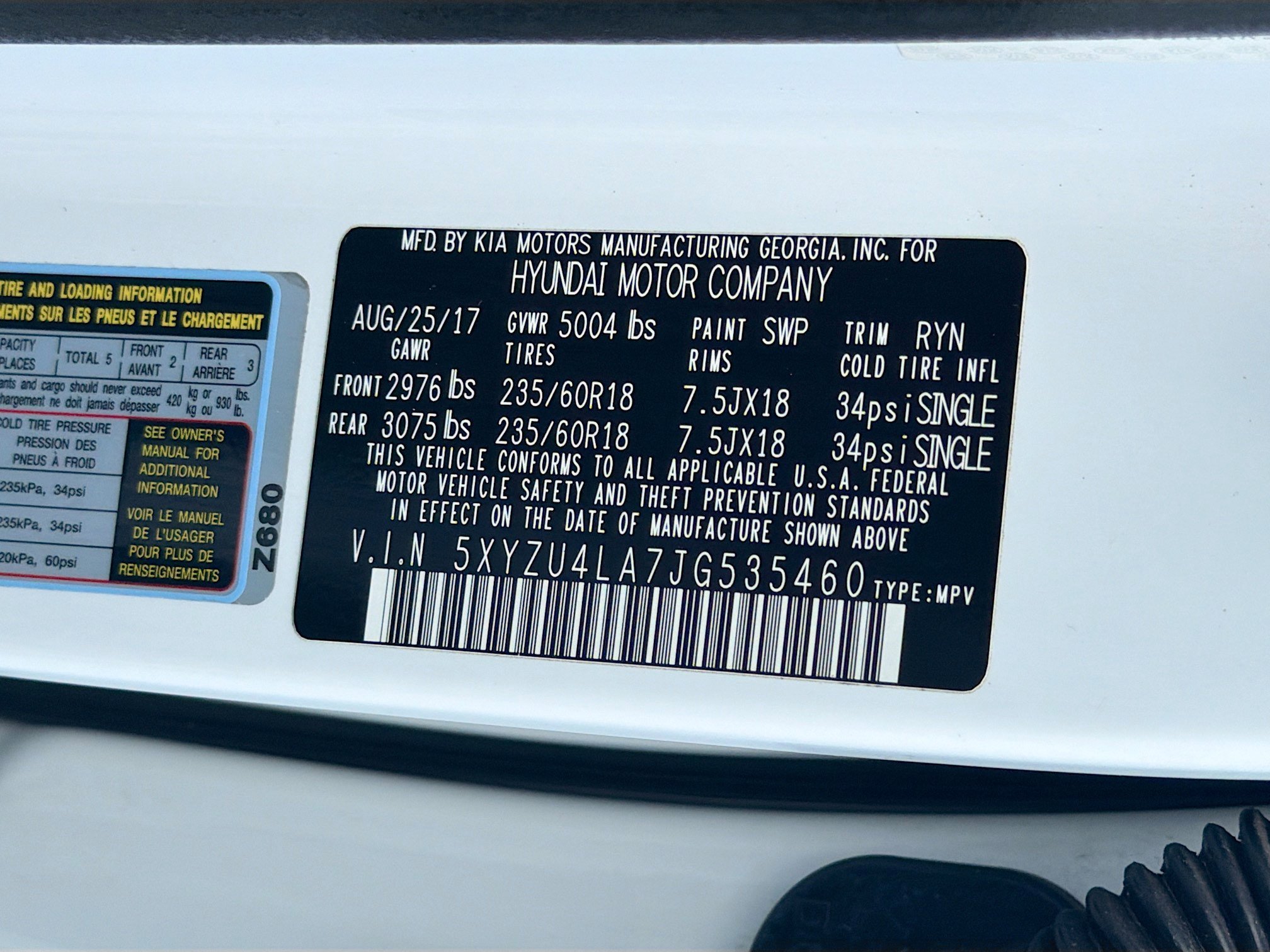 Used 2018 Pearl White Hyundai 2.0T image 41
