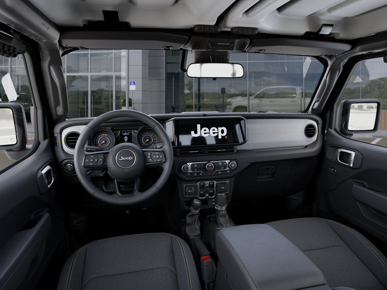 New 2026 Granite Crystal Metallic Clear-Coat Exterior Paint Jeep Sport S Dark Sky image 40