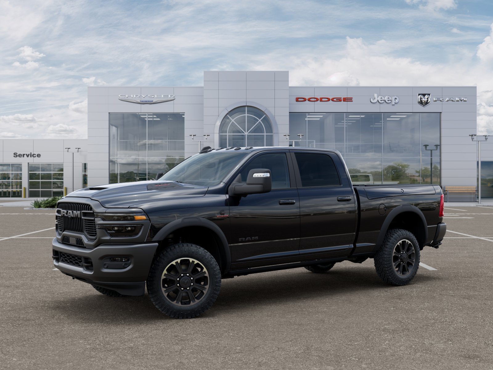 New 2026 Diamond Black Crystal Pearl-Coat Exterior Paint RAM Rebel image 15