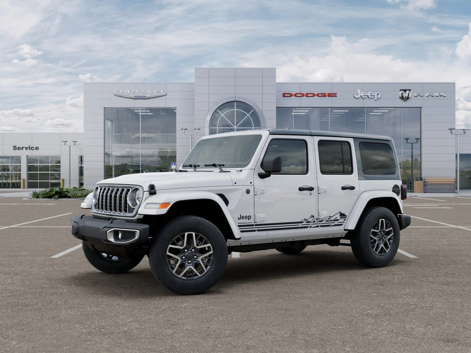 New 2026 Bright White Clear-Coat Exterior Paint Jeep Sahara image 28