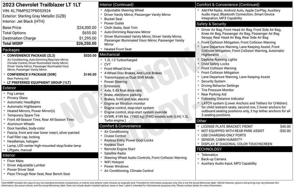 Used 2023 Gray Chevrolet LT image 6