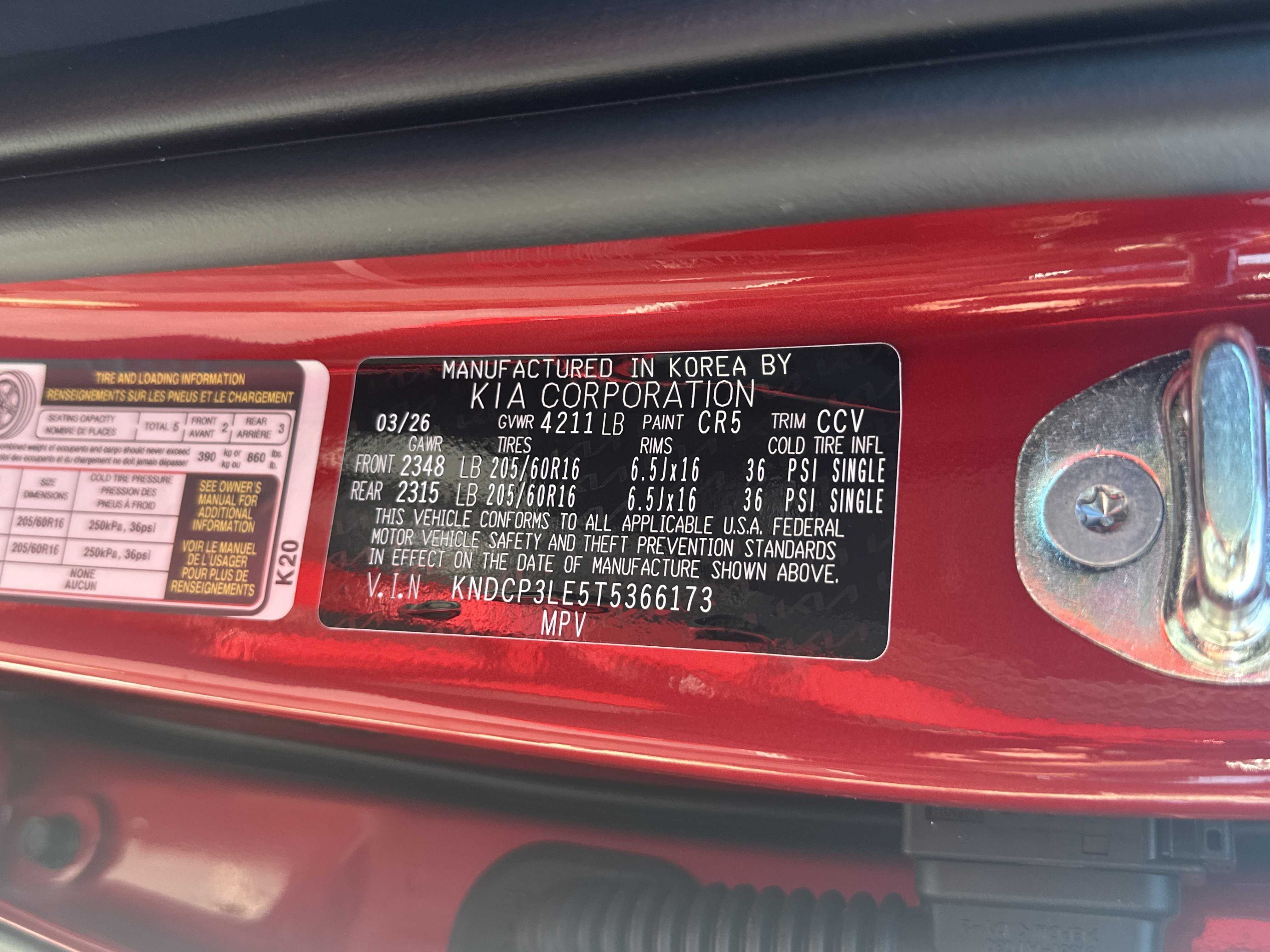 New 2026 Runway Red Kia LX image 29