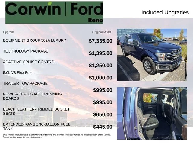 Used 2018 Blue Ford Lariat image 3