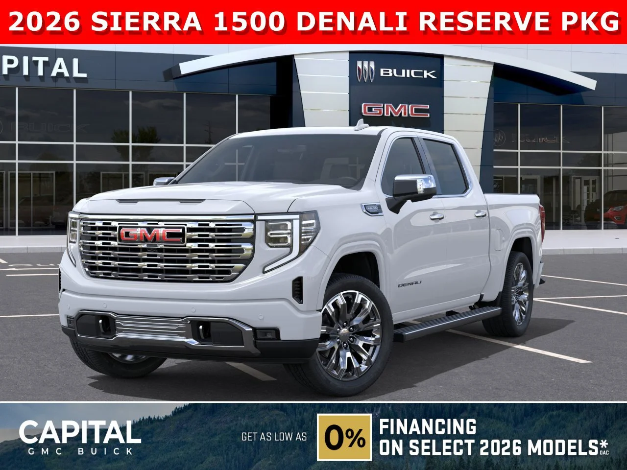 New 2026 GLACIER WHITE TRICOAT GMC Denali image 1