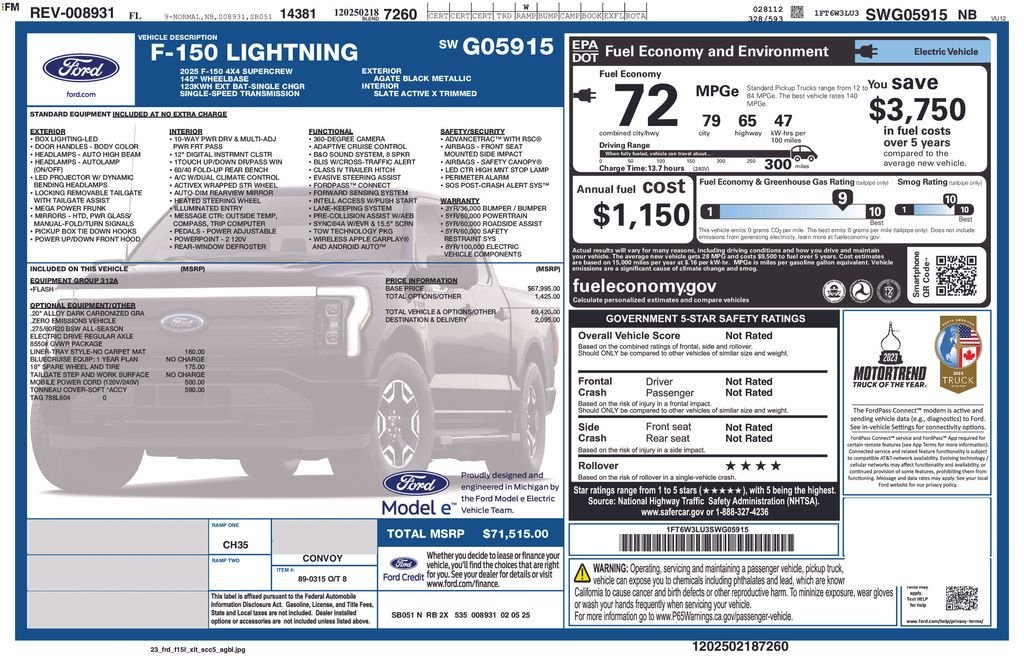 Certified Used 2025 Agate Black Metallic Ford Flash image 39
