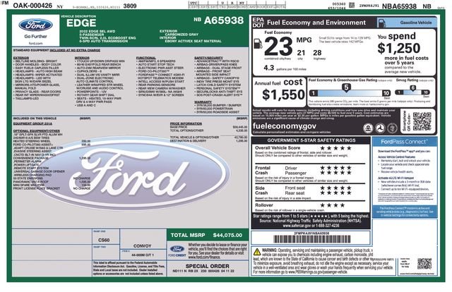 Used 2022 Gray Ford SEL image 2