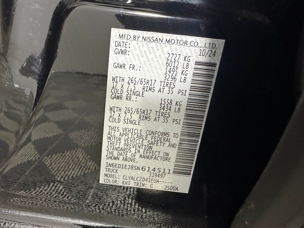 Certified Used 2025 Black Nissan SV image 32