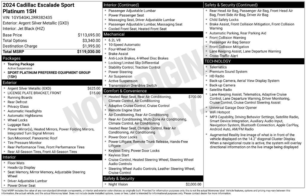Used 2024 Silver Cadillac Sport Platinum image 32