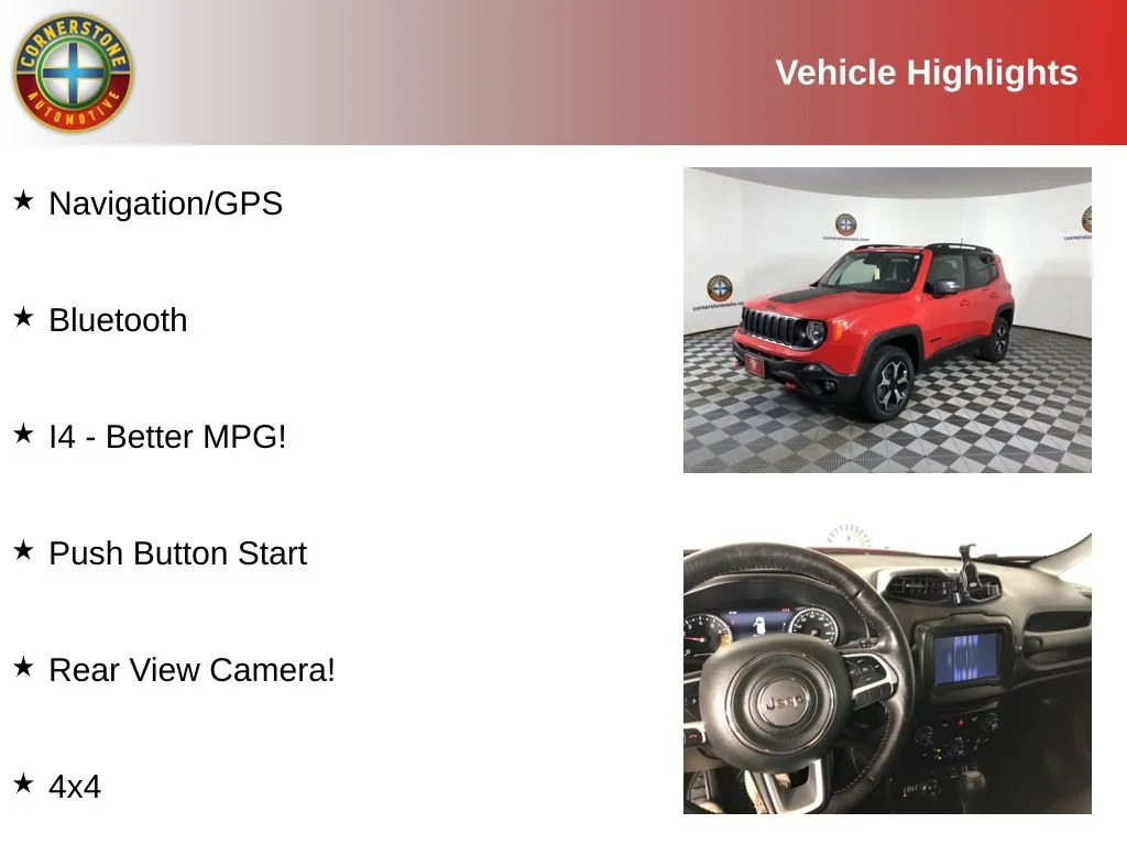 Used 2019 Jeep Renegade Trailhawk with VIN ZACNJBC14KPK71172 for sale in Elk River, Minnesota