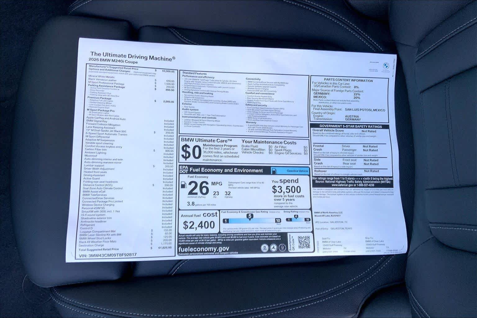 Used 2026 Mineral White Metallic BMW M240i image 18