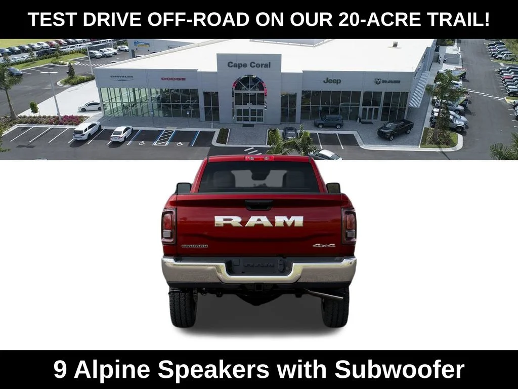 New 2026 Molten Red Pearl-Coat Exterior Paint RAM Big Horn image 8