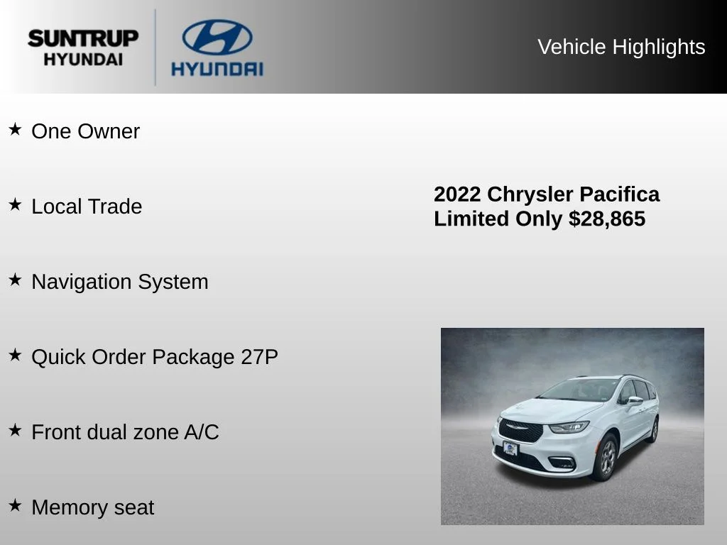 Used 2022 Bright White Clearcoat Chrysler Limited image 8