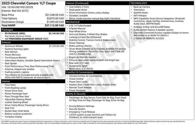 Used 2023 Red Hot Chevrolet 1LT image 28