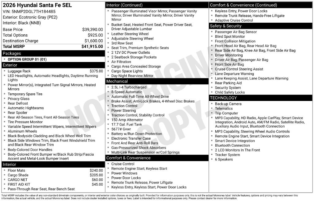 2026 Hyundai Santa Fe SEL - Photo 32