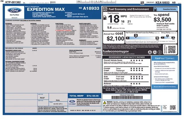 Used 2019 Black Ford Limited image 11